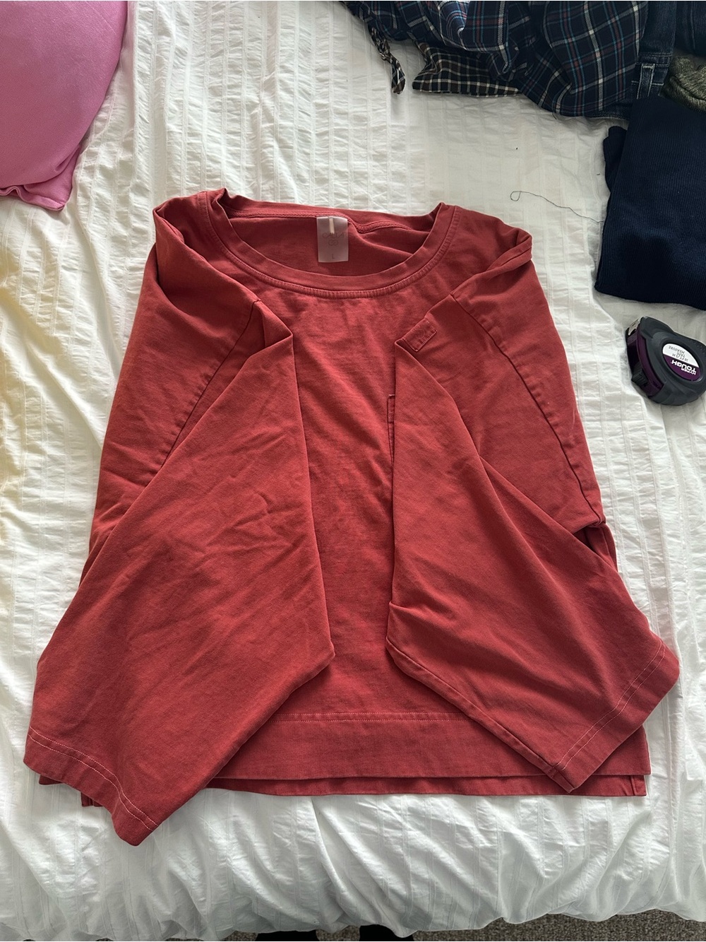 CALIA by Carrie Underwood Rust Long-Sleeve Scoop Neck Top